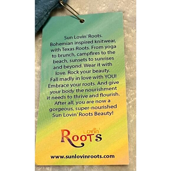 SUN LOVIN’ ROOTS ROUND NECK TANK TOP, MENS, XL, BLUE WTH YELLOW GRAPHICS-CASUAL - Picture 7 of 7